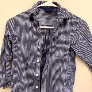 Boys Blue and White pin stripe shirt